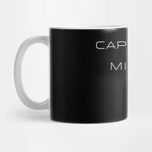 Captain Milk Typography White Design Mug